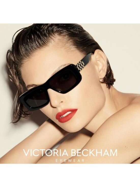 Victoria Beckham VB669S 001 Rectangle Sunglasses – Black/Dark Grey main image 9